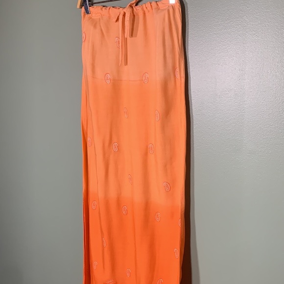 Orange Ombré Maxi Skirt - Picture 2 of 6